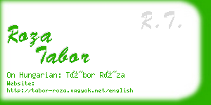 roza tabor business card